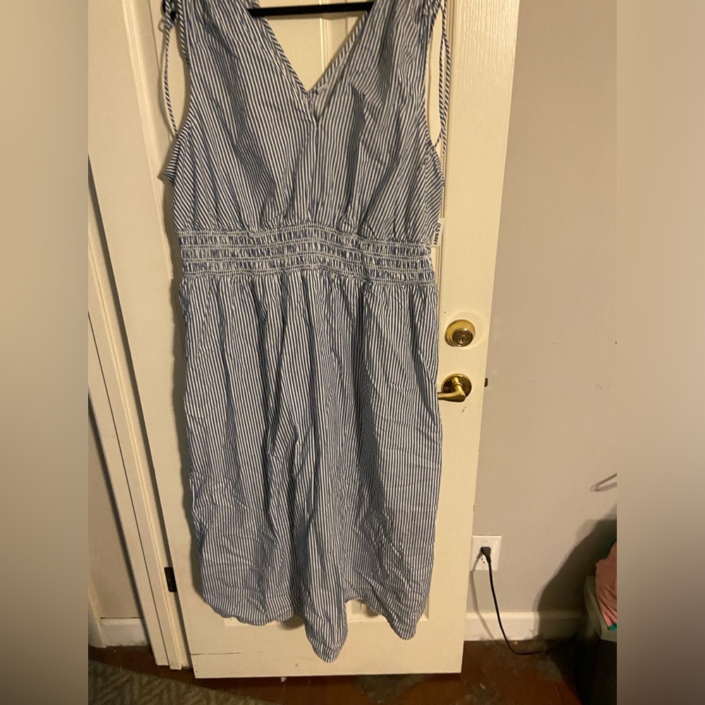Old Navy Sleeveless Striped Tie-Shoulder Smocked Maxi Dress, 3X - NWT